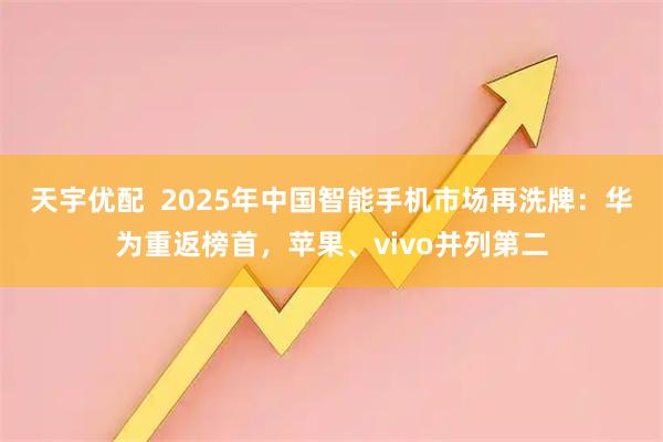 天宇优配  2025年中国智能手机市场再洗牌：华为重返榜首，苹果、vivo并列第二