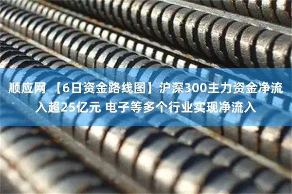 顺应网 【6日资金路线图】沪深300主力资金净流入超25亿元 电子等多个行业实现净流入